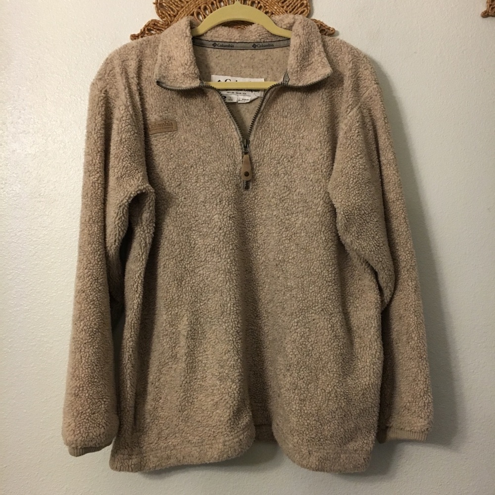 Columbia Pullover Synchilla 1/2 Zip shag sweater